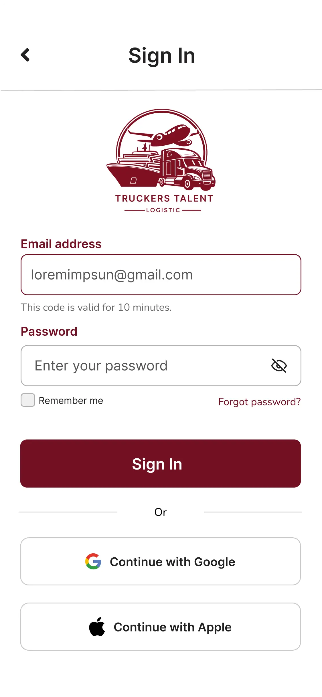 Sign in